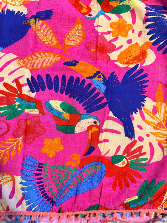 CA1 - Copacabana Pink Birds Sarong