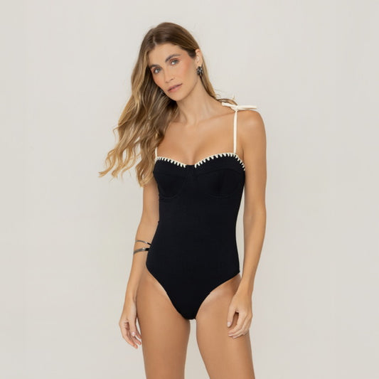 BM6 - Crochet Corsage One-Piece