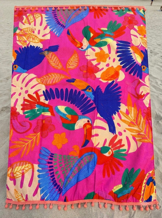 CA1 - Copacabana Pink Birds Sarong